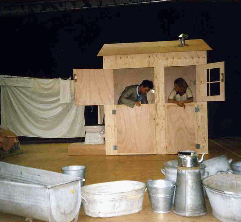 stom huisje ongeverfd uitsn